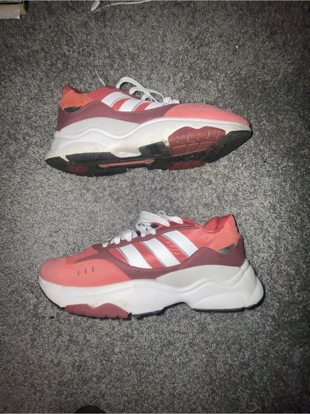 Adidas Coral Pink Chunky Running Sneakers